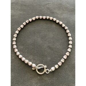 sterling silver Navajo pearl bracelet pink conch Or Peruvian opal beads Vintage